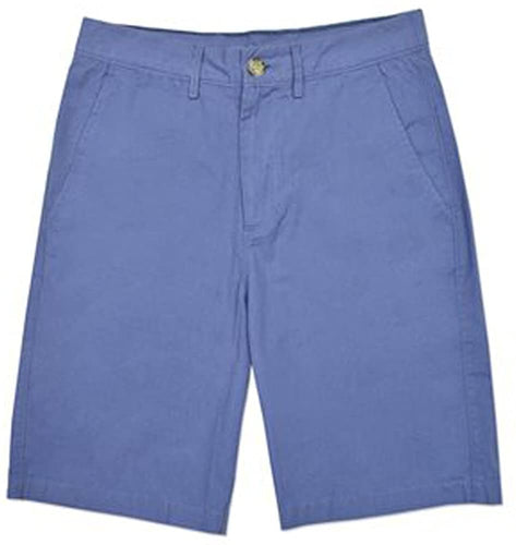 Johnnie-O Mens Derby Cotton Poplin Shorts, Per Blue, Size 34 - Indi Surf