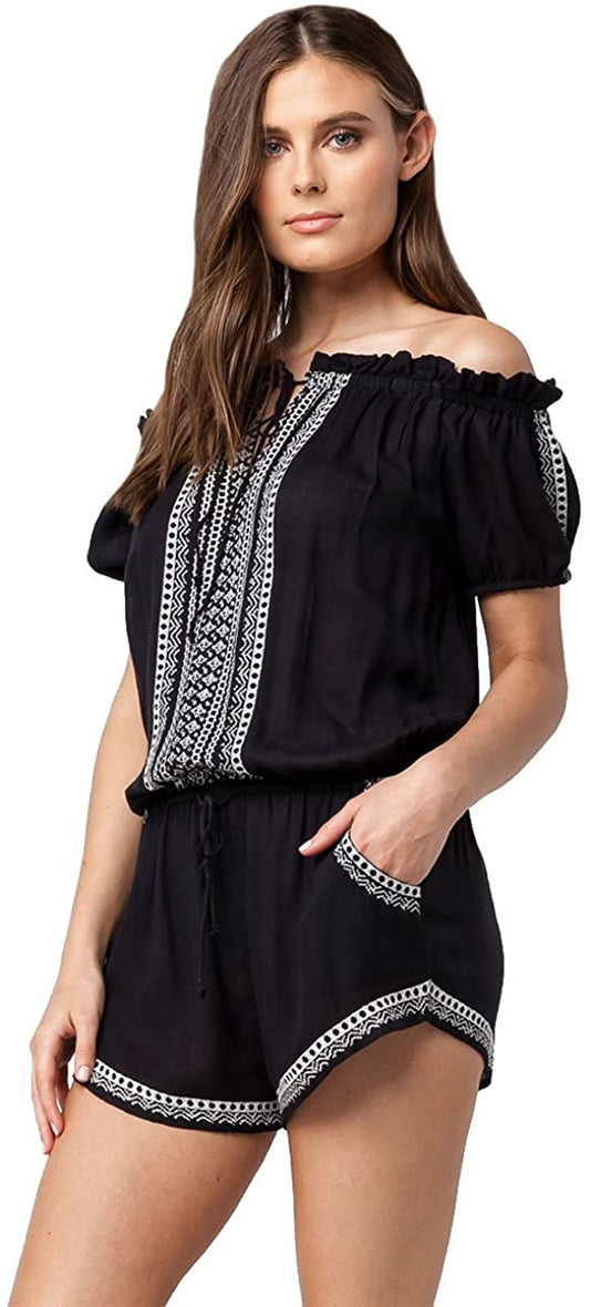 Rip Curl Women's Far Out Off The Shoulder Romper - Indi Surf