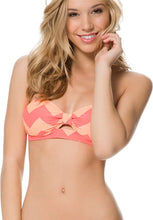 Load image into Gallery viewer, O&#39;Neill Women&#39;s Ziggy Stripe Bandeau Top Coral XS (US 0) - Indi Surf