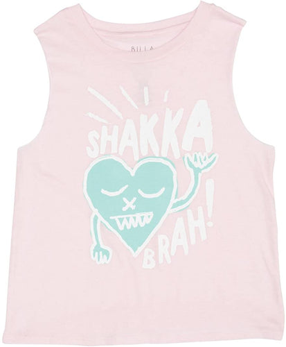 Billabong Girl's Shakka Brah Muscle Tee, Peaceful Pink, Large - Indi Surf