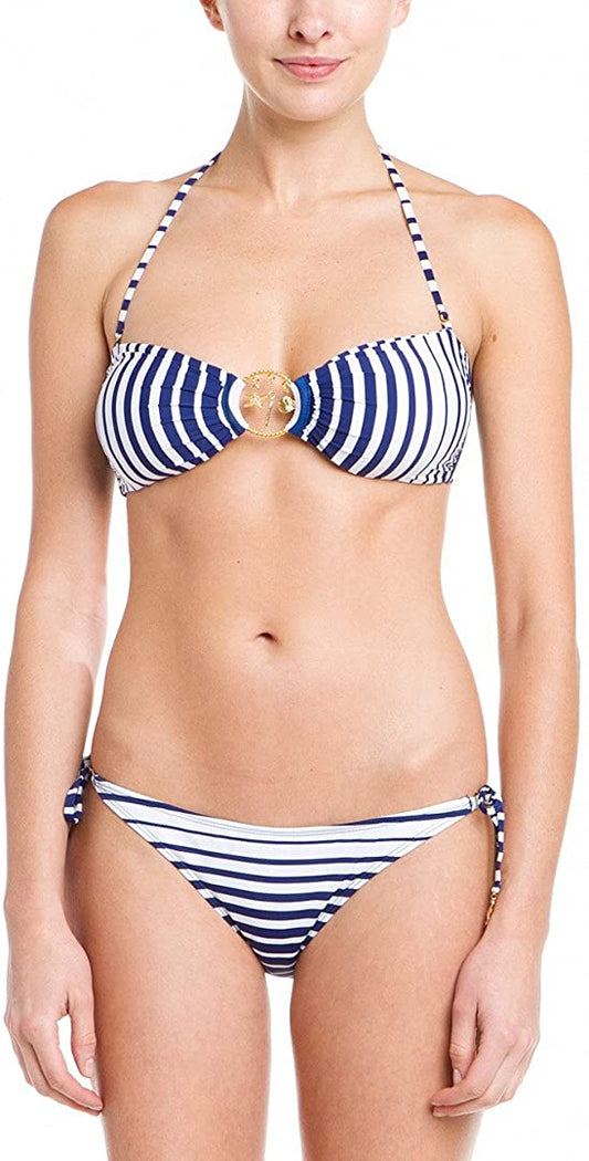 Despi Juniors Al Mare Tie Side Bikini Bottom, Navy - Indi Surf