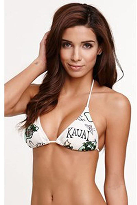 Rip Curl Juniors Island Hopper Tri Bikini Top, Vanilla, Size X-Small - Indi Surf