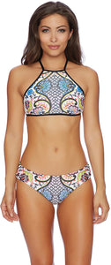 Ella Moss Women's Summer Serenade High Neck Bikini Top