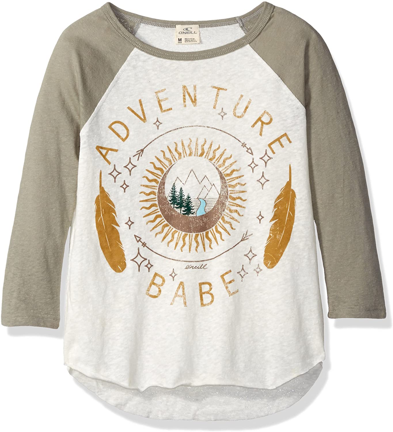 T-shirt de baseball graphique Little Adventure pour filles d'O'Neill