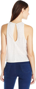 O'Neill Juniors Bria High Neck Embroidered Tank Top - Indi Surf