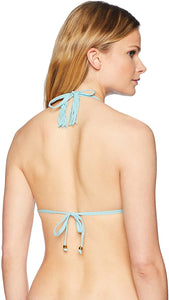 PilyQ Women's Map Print Triangle Bikini Top