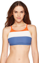 Load image into Gallery viewer, RVCA Women&#39;s July Colorblocked Crop Bikini Top