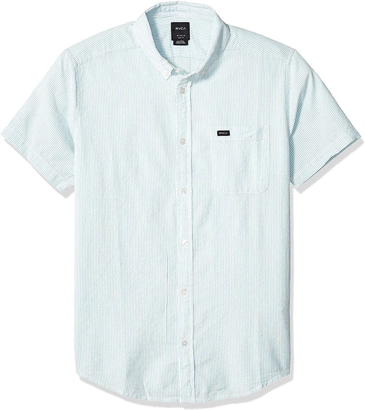 RVCA Men's That'll Do Hi Grade Button-Down Short Sleeve Shirt