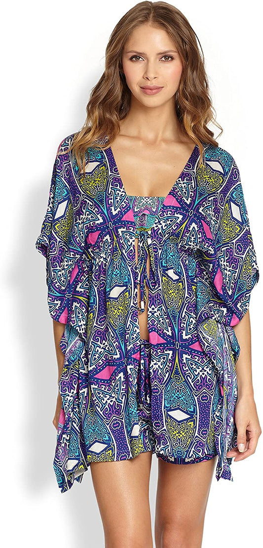 OndadaMar Junior's Ethnic Print Georgette Coverup