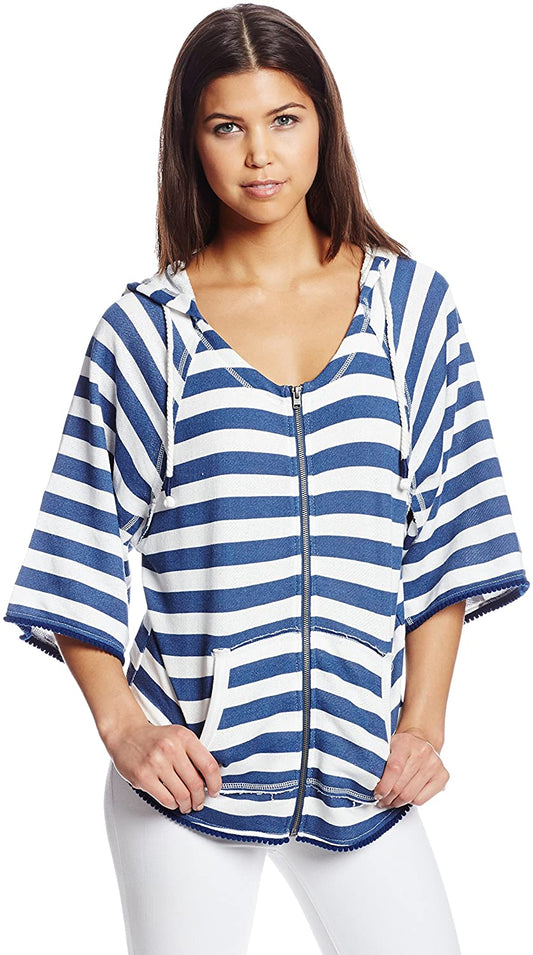 Roxy Juniors Dream Walker Zip Front Fashion Fleece Hoodie - Indi Surf