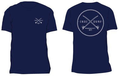 Indi Surf Boys Signature Short Sleeve T-Shirt - Navy Blue w/White Logo - Indi Surf