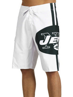 Quiksilver Men's New York Jets 22" Boardshorts, (WHT) White - Indi Surf