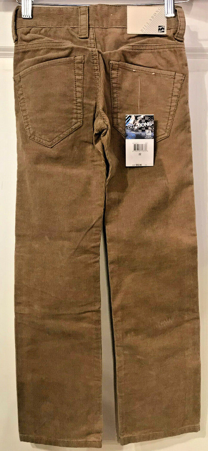 Pantalon en velours côtelé taille basse Billabong McFeely Regular Fit pour garçon