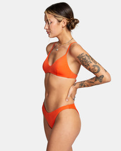 RVCA Women's Solid Crossback Bikini Top