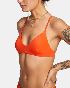 RVCA Women's Solid Crossback Bikini Top