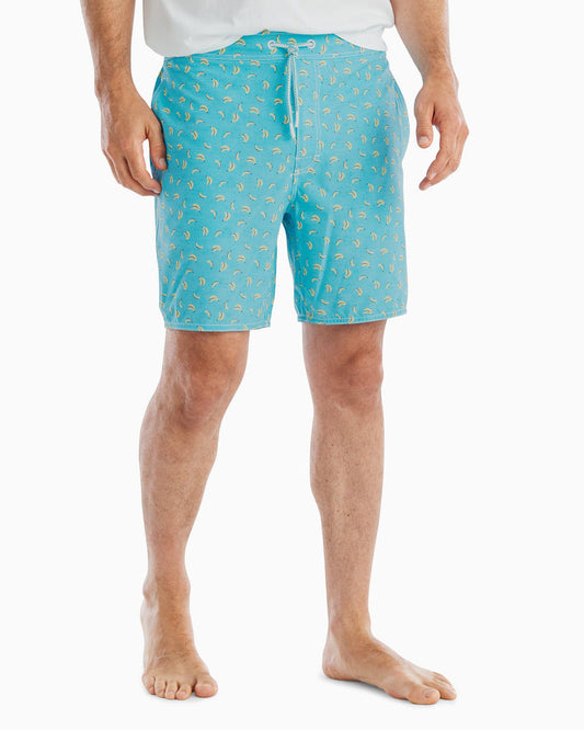 Johnnie-O Herren Go Bananas Elastische 7" Surfshorts