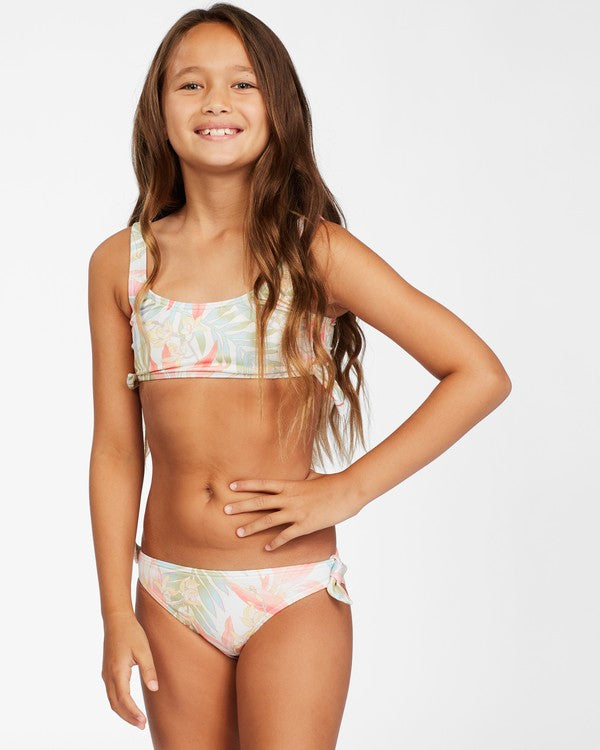 Ensemble bikini 2 pièces à col haut Rvsbl Lil Love Palms pour fille de Billabong