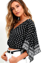 Load image into Gallery viewer, Amuse Society Juniors Janae Woven Print Crop Top
