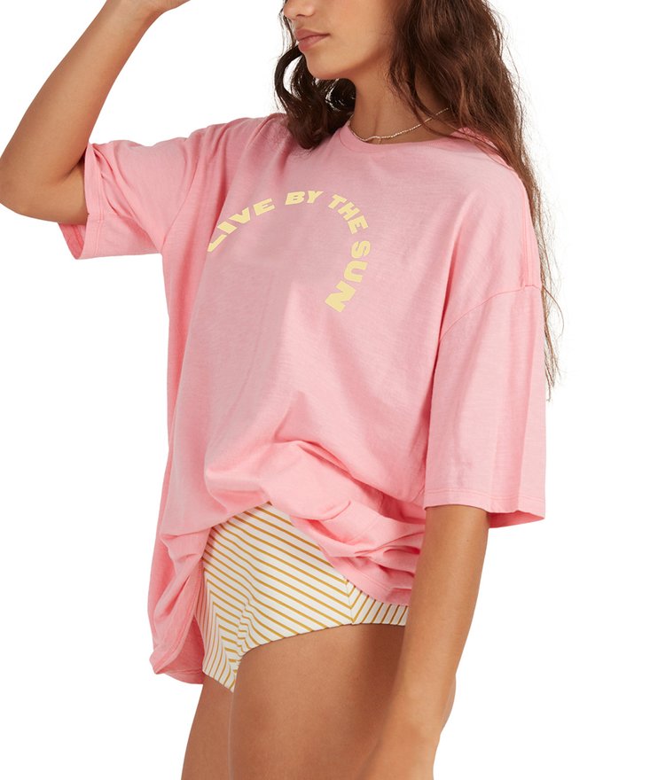 T-shirt Boyfriend pour femme Billabong Live By The Sun