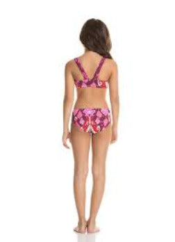 Ensemble bikini réversible 2 pièces à paillettes roses Maaji pour filles