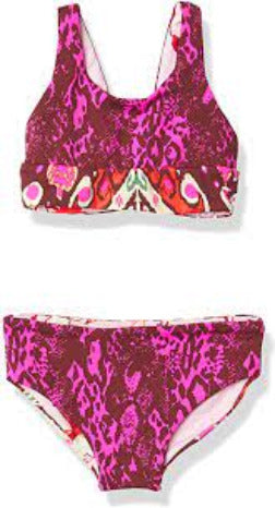 Ensemble bikini réversible 2 pièces à paillettes roses Maaji pour filles