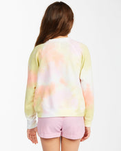 Load image into Gallery viewer, Billabong Girl&#39;s Painted Rainbows Tie Dye Crew Neck Sweatshirt