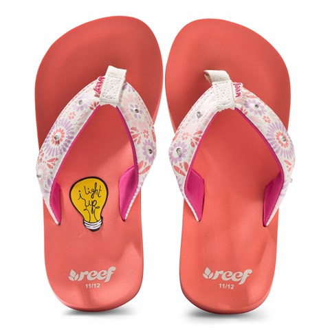 Reef Girl's Little Ahi LED Light Up Strap Sandals