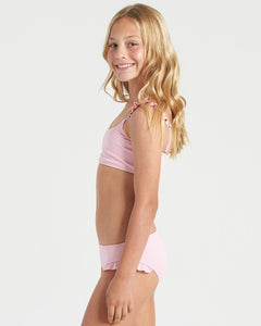 Billabong Girl's Warm Days Ruffle Tri 2 Piece Bikini Set