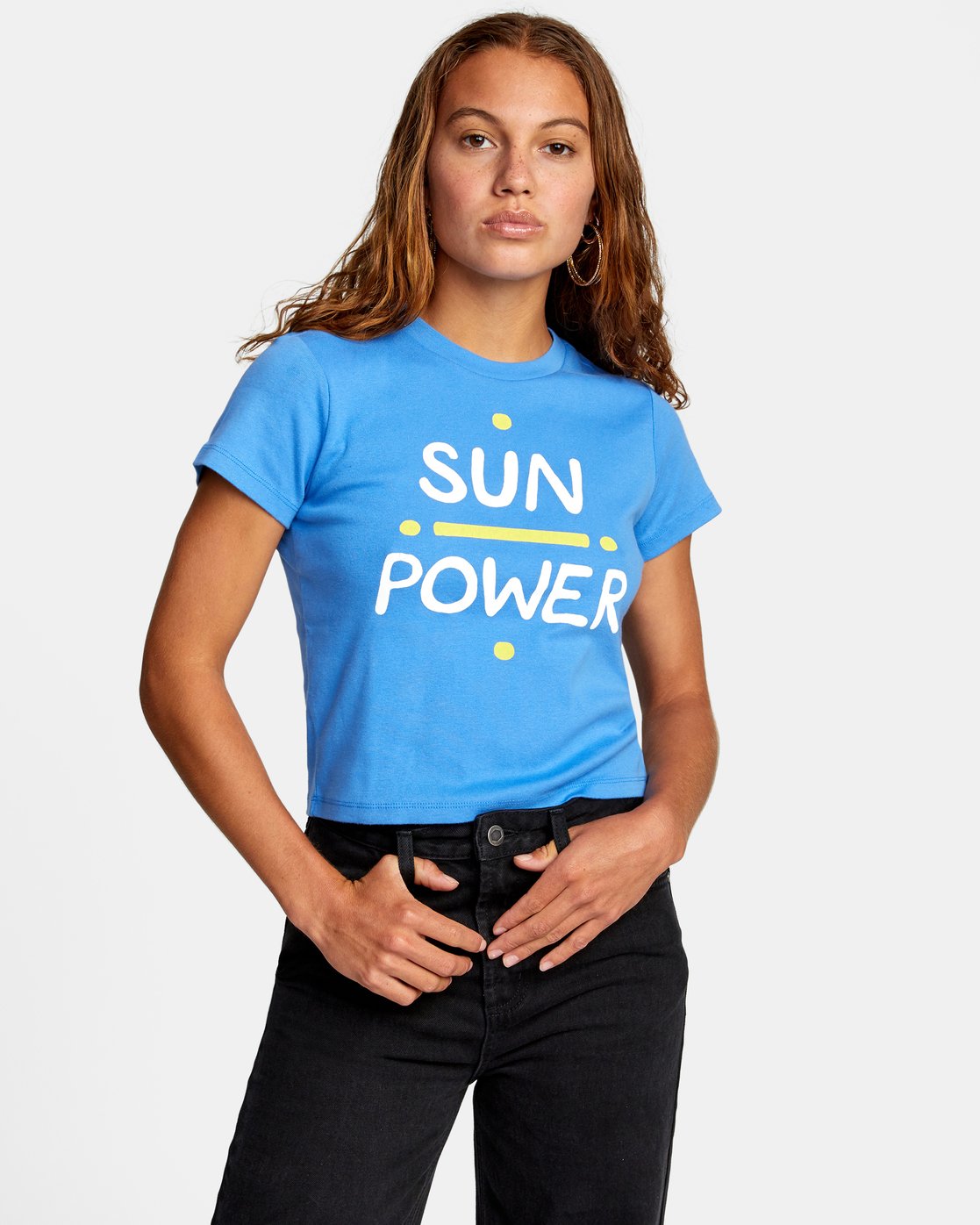 RVCA Damen Sun Power Kurzarm-T-Shirt