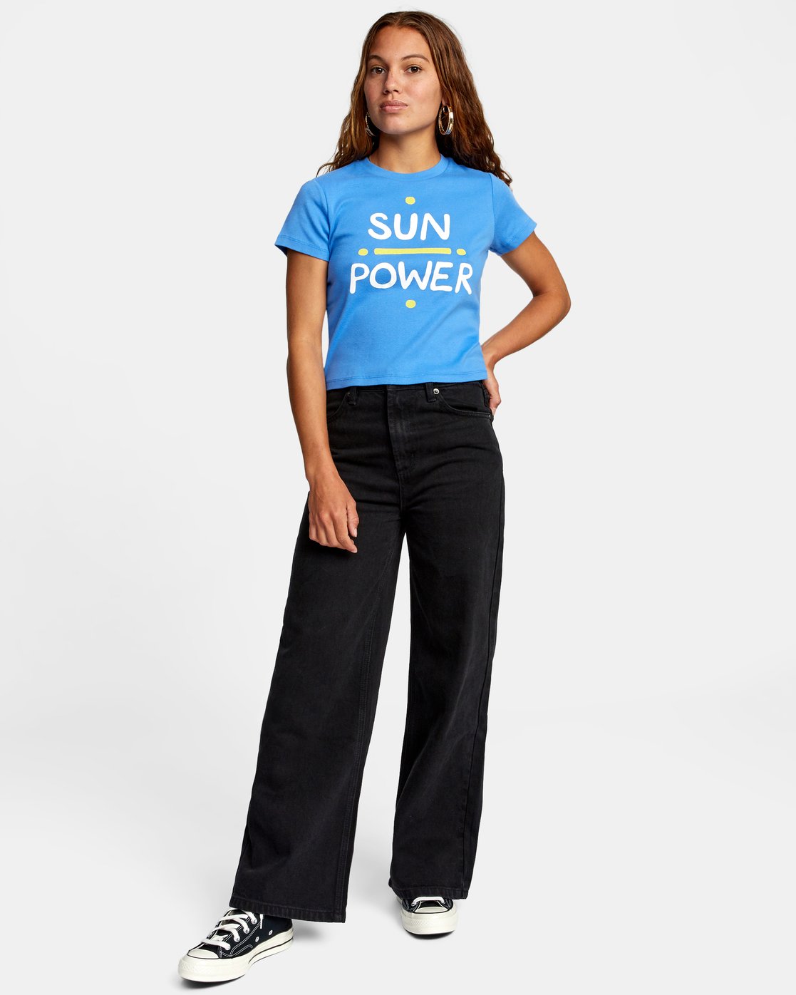 RVCA Damen Sun Power Kurzarm-T-Shirt