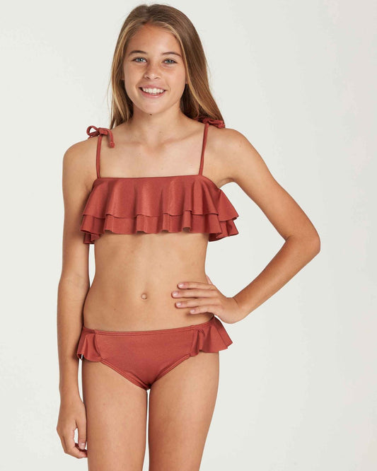 Billabong Girls' Shine Ruffle 2 Piece Bikini Set