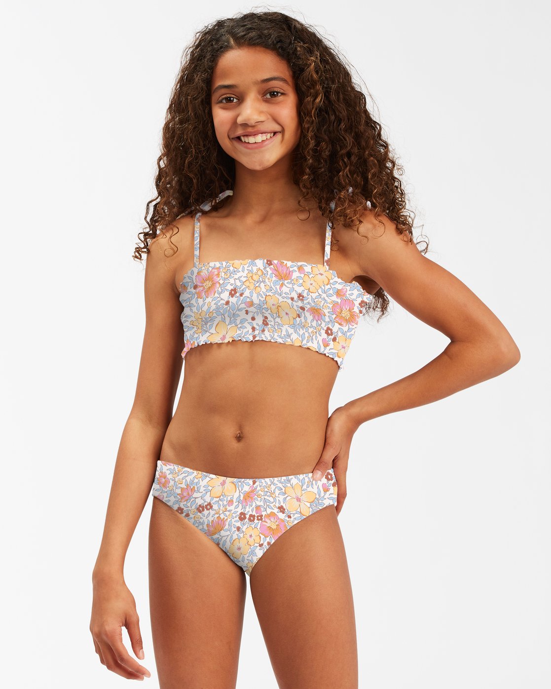 Billabong Girls' Sweet Dreamer Smocked 2 Piece Bikini Set