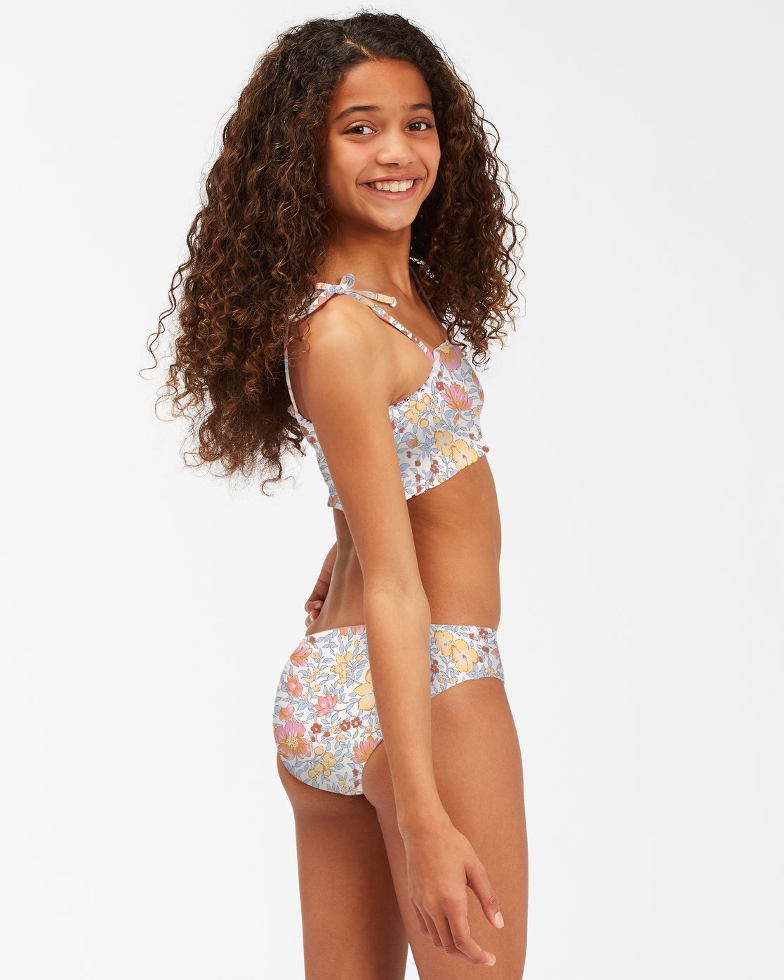 Billabong Girls' Sweet Dreamer Smocked 2 Piece Bikini Set