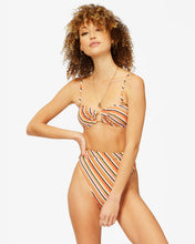 Load image into Gallery viewer, Billabong Women&#39;s Time To Go Stripe Bandeau Bikini Top